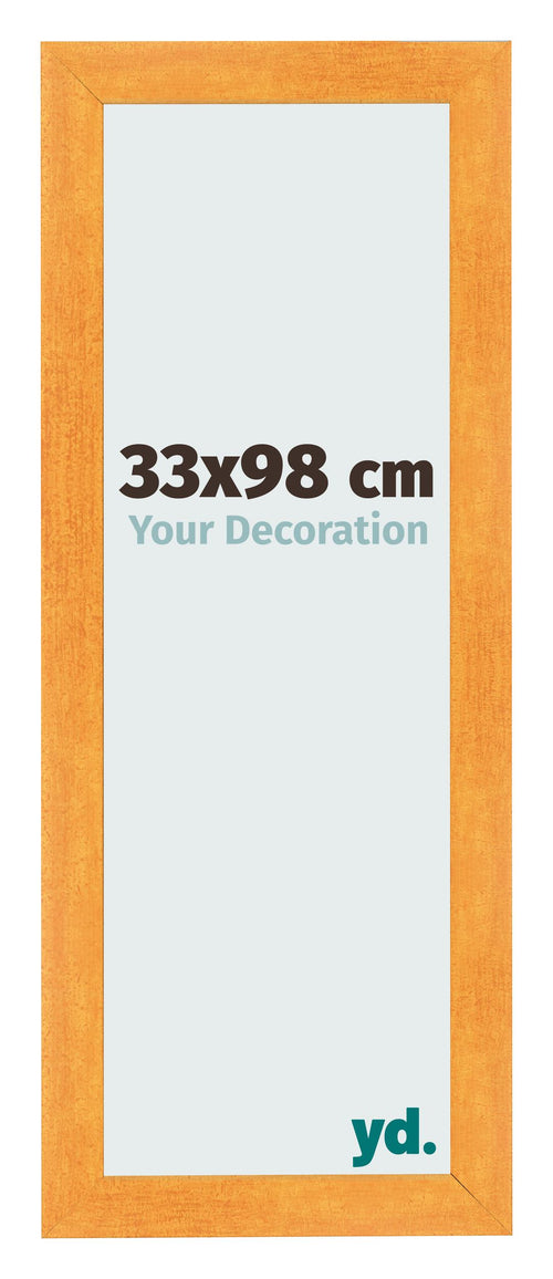 Cadre Photo 33x98cm Orange MDF Pisa De Face Mesure | Yourdecoration.fr