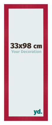 Cadre Photo 33x98cm Rouge MDF Bologna De Face Mesure | Yourdecoration.fr
