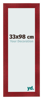 Cadre Photo 33x98cm Vin Rouge Patine MDF Pisa De Face Mesure | Yourdecoration.fr