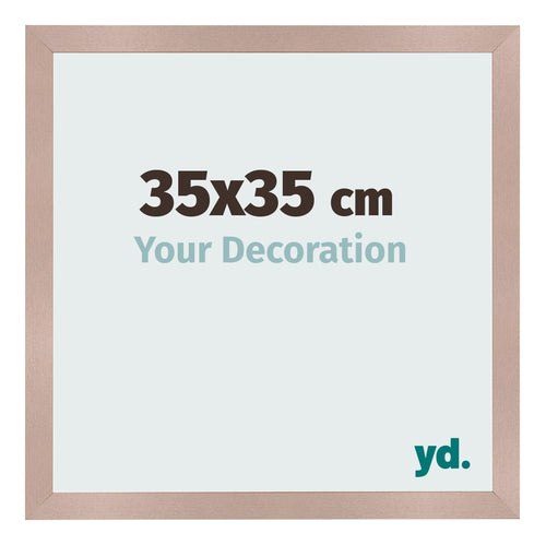 Cadre Photo 35x35 cm Rose Ancien MDF Bologna De Face Mesure | Yourdecoration.fr