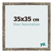 Cadre Photo 35x35cm Bleu Or Mélangé MDF Bologna De Face Mesure | Yourdecoration.fr