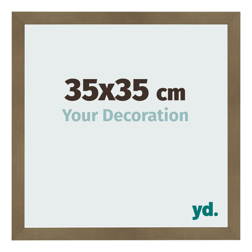 Cadre Photo 35x35cm Bronze Décor MDF Bologna De Face Mesure | Yourdecoration.fr