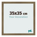 Cadre Photo 35x35cm Bronze Décor MDF Bologna De Face Mesure | Yourdecoration.fr