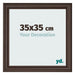 Cadre Photo 35x35cm Chene Fonce MDF Lazio De Face Mesure | Yourdecoration.fr