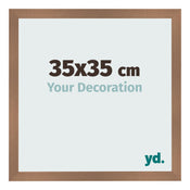 Cadre Photo 35x35cm Cuivre Décor MDF Bologna De Face Mesure | Yourdecoration.fr