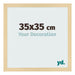 Cadre Photo 35x35cm Hêtre Décor MDF Bologna De Face Mesure | Yourdecoration.fr