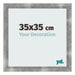 Cadre Photo 35x35cm Metal Vintage MDF Pisa De Face Mesure | Yourdecoration.fr