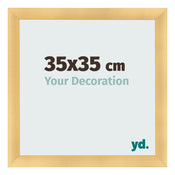 Cadre Photo 35x35cm Or Vintage MDF Pisa De Face Mesure | Yourdecoration.fr