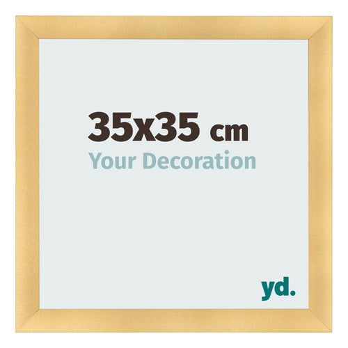 Cadre Photo 35x35cm Or Vintage MDF Pisa De Face Mesure | Yourdecoration.fr