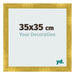 Cadre Photo 35x35cm Or Vintage MDF Pisa De Face Mesure | Yourdecoration.fr