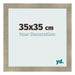 Cadre Photo 35x35cm Or Vintage MDF Pisa De Face Mesure | Yourdecoration.fr