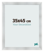 Cadre Photo 35x45cm Aluminium Brosse MDF Pisa De Face Mesure | Yourdecoration.fr