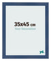 Cadre Photo 35x45cm Bleu Fonce Patine MDF Pisa De Face Mesure | Yourdecoration.fr