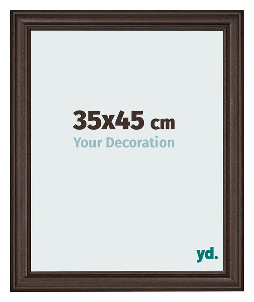 Cadre Photo 35x45cm Chene Fonce MDF Lazio De Face Mesure | Yourdecoration.fr