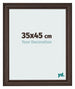 Cadre Photo 35x45cm Chene Fonce MDF Lazio De Face Mesure | Yourdecoration.fr