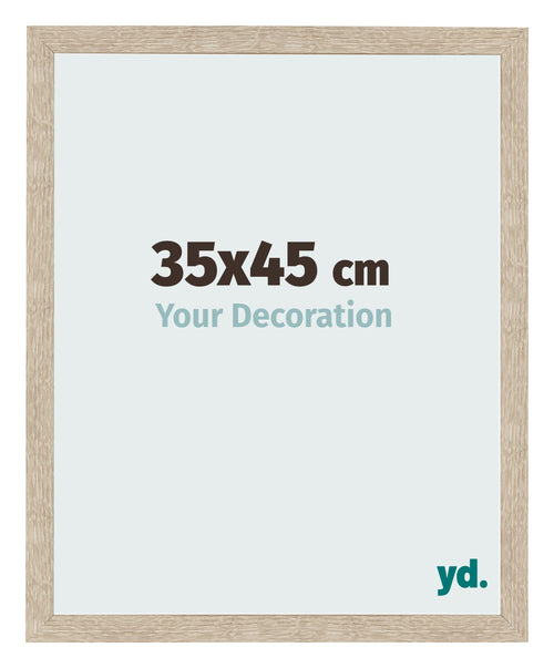 Cadre Photo 35x45cm Chêne Sonoma MDF Bologna De Face Mesure | Yourdecoration.fr