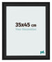 Cadre Photo 35x45cm Noir Grain de Bois MDF Lazio De Face Mesure | Yourdecoration.fr