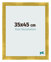 Cadre Photo 35x45cm Or Vintage MDF Pisa De Face Mesure | Yourdecoration.fr
