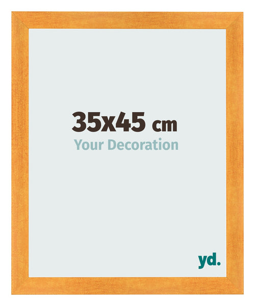 Cadre Photo 35x45cm Orange MDF Pisa De Face Mesure | Yourdecoration.fr
