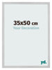 Cadre Photo 35x50cm Acier Inoxydable MDF Bologna De Face Mesure | Yourdecoration.fr