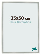 Cadre Photo 35x50cm Aluminium Brossé MDF Bologna De Face Mesure | Yourdecoration.fr