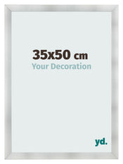 Cadre Photo 35x50cm Aluminium Brosse MDF Pisa De Face Mesure | Yourdecoration.fr