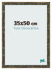 Cadre Photo 35x50cm Bleu Or Melange MDF Pisa De Face Mesure | Yourdecoration.fr