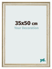 Cadre Photo 35x50cm Brillance Metallique MDF Lazio De Face Mesure | Yourdecoration.fr