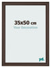 Cadre Photo 35x50cm Chene Fonce MDF Lazio De Face Mesure | Yourdecoration.fr