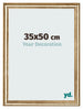 Cadre Photo 35x50cm Or Antique MDF Lazio De Face Mesure | Yourdecoration.fr