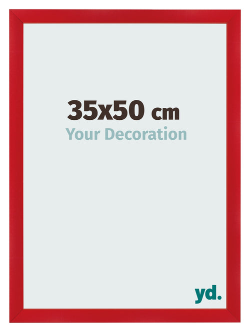 Cadre Photo 35x50cm Rouge MDF Pisa De Face Mesure | Yourdecoration.fr