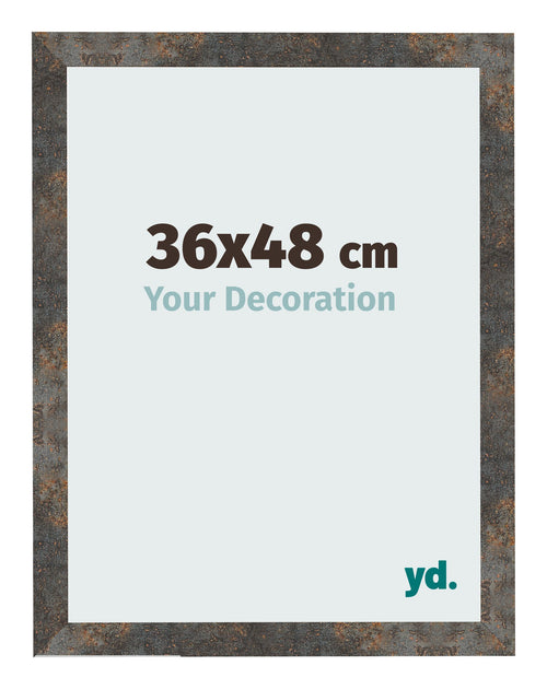 Cadre Photo 36x48 cm Metal Oxyde MDF Bologna De Face Mesure | Yourdecoration.fr