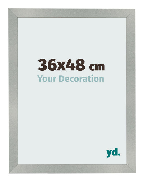 Cadre Photo 36x48cm Aluminium Brossé MDF Bologna De Face Mesure | Yourdecoration.fr