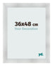 Cadre Photo 36x48cm Aluminium Brosse MDF Pisa De Face Mesure | Yourdecoration.fr