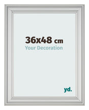 Cadre Photo 36x48cm Argent Mat MDF Lazio De Face Mesure | Yourdecoration.fr