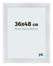 Cadre Photo 36x48cm Argent Noir Patine MDF Pisa De Face Mesure | Yourdecoration.fr