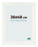 Cadre Photo 36x48cm Blanc Vintage MDF Pisa De Face Mesure | Yourdecoration.fr