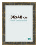 Cadre Photo 36x48cm Bleu Or Melange MDF Pisa De Face Mesure | Yourdecoration.fr