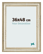 Cadre Photo 36x48cm Brillance Metallique MDF Lazio De Face Mesure | Yourdecoration.fr