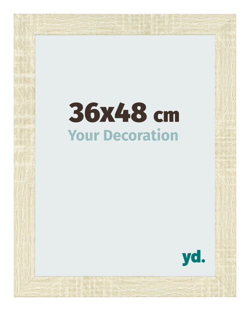 Cadre Photo 36x48cm Chene Sonoma MDF Pisa De Face Mesure | Yourdecoration.fr