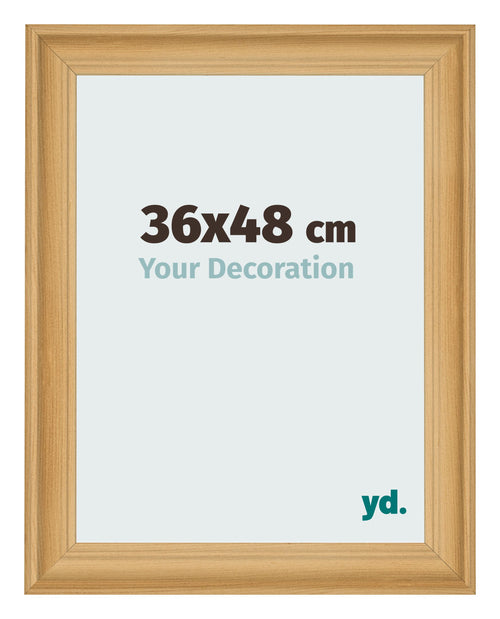 Cadre Photo 36x48cm De Pin Grain de Bois MDF Lazio De Face Mesure | Yourdecoration.fr