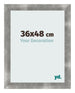 Cadre Photo 36x48cm Metal Vintage MDF Pisa De Face Mesure | Yourdecoration.fr