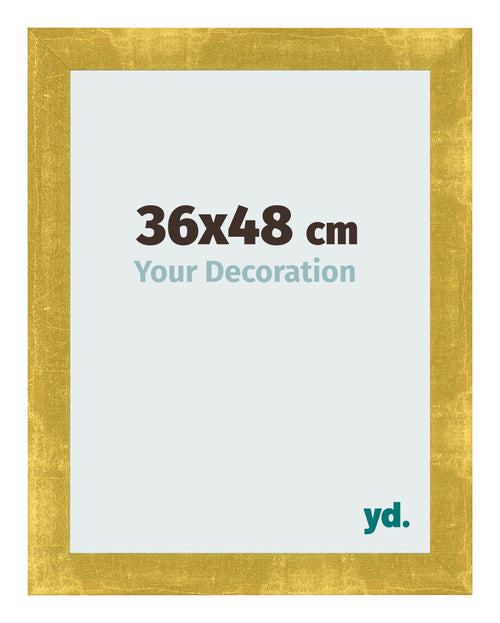Cadre Photo 36x48cm Or Vintage MDF Pisa De Face Mesure | Yourdecoration.fr