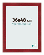 Cadre Photo 36x48cm Vin Rouge Patine MDF Pisa De Face Mesure | Yourdecoration.fr