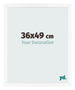 Cadre Photo 36x49 cm Blanc Mat MDF Bologna De Face Mesure | Yourdecoration.fr