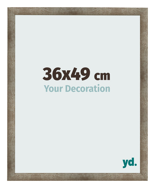Cadre Photo 36x49 cm Metal Vintage MDF Bologna De Face Mesure | Yourdecoration.fr