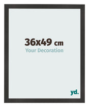 Cadre Photo 36x49 cm Noir Mat MDF Bologna De Face Mesure | Yourdecoration.fr