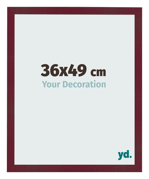 Cadre Photo 36x49 cm Vin Rouge Patine MDF Bologna De Face Mesure | Yourdecoration.fr