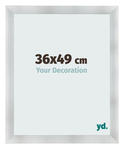 Cadre Photo 36x49cm Aluminium Brosse MDF Pisa De Face Mesure | Yourdecoration.fr