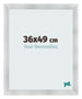 Cadre Photo 36x49cm Aluminium Brosse MDF Pisa De Face Mesure | Yourdecoration.fr